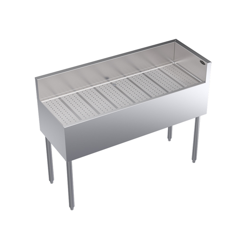 Krowne KR19-C48R 48"W x 19"D x 36-1/2"H Stainless Steel Royal Series Underbar Corner Drainboard