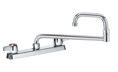 Krowne 13-824L 8" Centers And 24" Jointed Spout Commercial Faucet Deck Mount