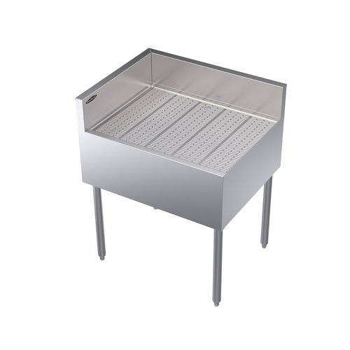 Krowne KR24-C30L 30"W x 24"D x 36-1/2"H Stainless Steel Royal Series Underbar Corner Drainboard