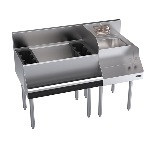 Krowne KR24-W48L-10 48" x 24" With Blender Station Royal Series Underbar Ice Bin/Cocktail Station
