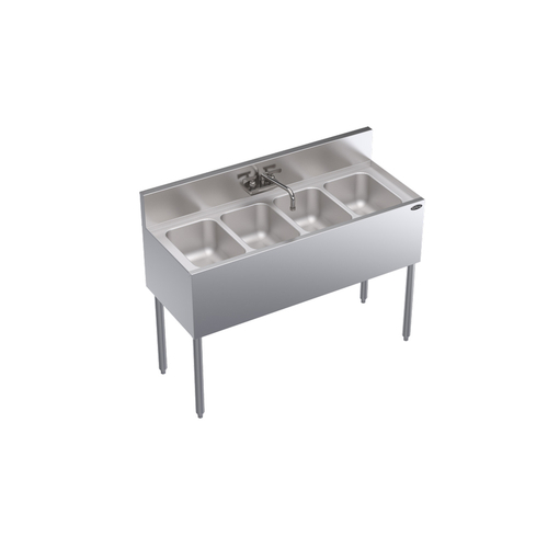 Krowne KR19-44C 48"W x 19"D Stainless Steel Royal Series Underbar Sink Unit