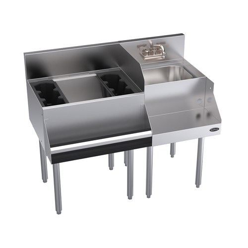 Krowne KR24-W42L-10 42" x 24" With Blender Station Royal Series Underbar Ice Bin/Cocktail Station
