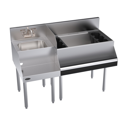 Krowne KR24-W48R-10 48" x 24" With Blender Station Royal Series Underbar Ice Bin/Cocktail Station