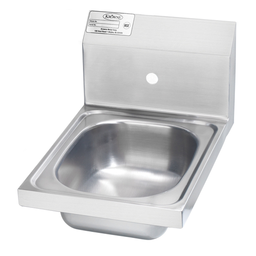 Krowne HS-9S-LF 12 1/2"W x 17 1/4"D x 13 3/8"H Wall Mount Stainless Steel Space Saver Hand Sink