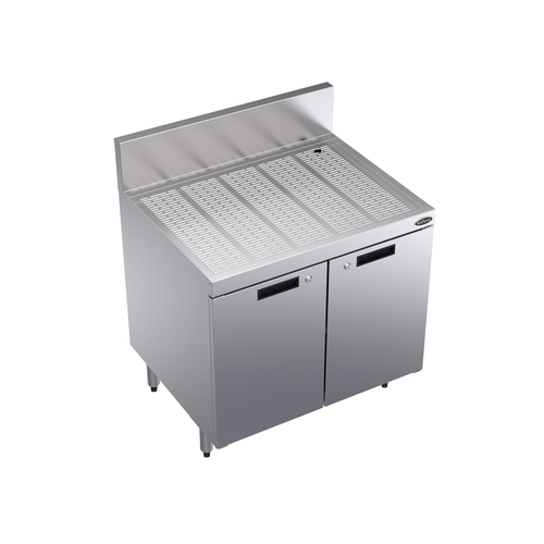 Krowne KR24-SD30 30" x 24" Royal Series Underbar Drainboard With Cabinet Base & 2 Locking Hinged Doors