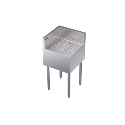 Krowne KR19-C18L 18"W x 19"D Stainless Steel Royal Series Underbar Corner Drainboard
