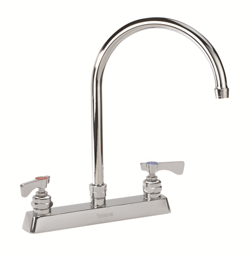 Krowne 15-502L Deck Mount Royal Series Faucet with 8" Centers 8-1/2" Gooseneck Spout