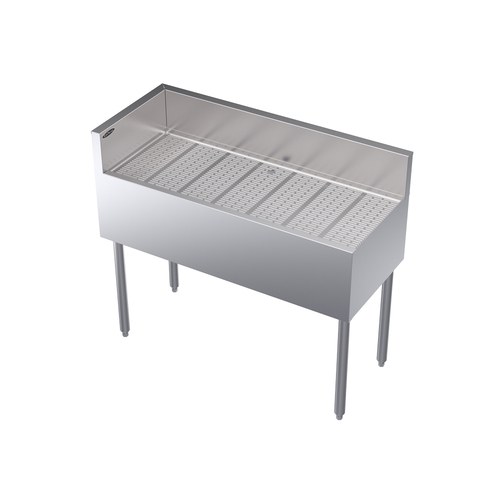 Krowne KR19-C42L 42"W x 19"D x 36-1/2"H Stainless Steel Royal Series Underbar Corner Drainboard