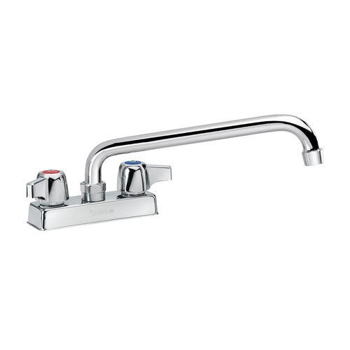 Krowne 11-412L 4" Centers 12" Swing Spout Deck Mount Silver Series Faucet