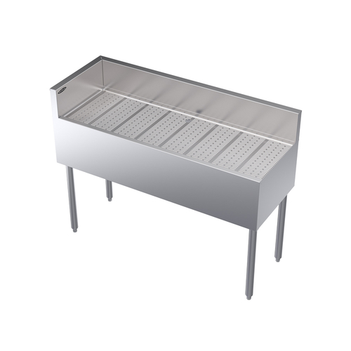 Krowne KR19-C48L 48"W x 19"D x 36-1/2"H Stainless Steel Royal Series Underbar Corner Drainboard