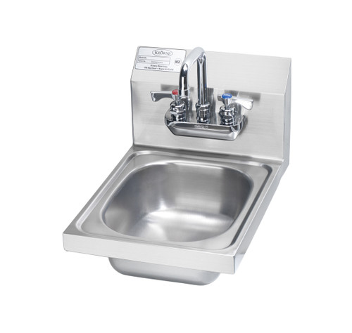 Krowne HS-21 12-1/2" x 17-1/4" Wall Mounted Space Saver Hand Sink