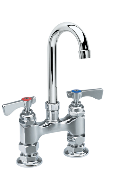 Krowne 15-425L Deck Mount Royal Series Faucet with 4" Centers, 3-1/2" Gooseneck Spout