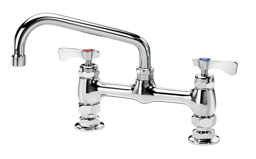 Krowne 15-808L Deck Mount Royal Series Faucet with 8" Centers 8" Swing Spout