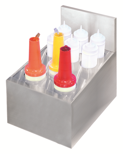 Krowne KR19-J12 12"W x 19"D Stainless Steel Royal Series Juice Bottle Storage Bin