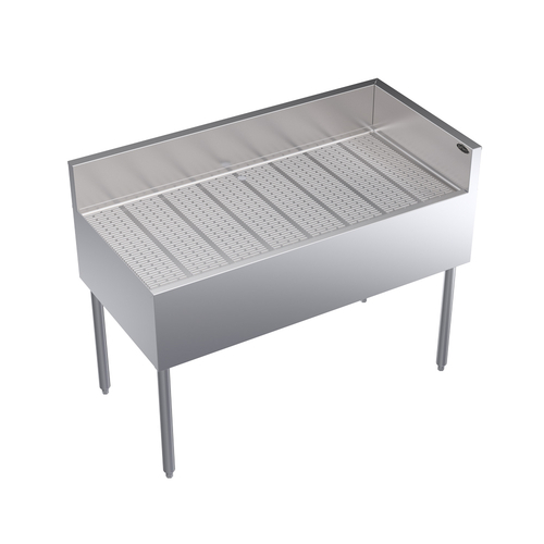 Krowne KR24-C48R 48"W x 24"D x 36-1/2"H Stainless Steel Royal Series Underbar Corner Drainboard