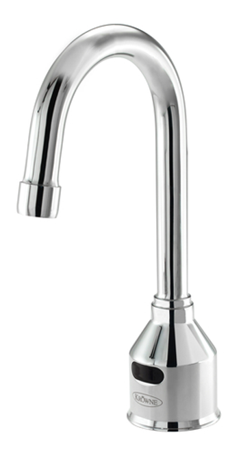 Krowne 16-649 Deck Mount Royal Series Electronic Faucet with 4-1/2" Rigid Gooseneck Spout
