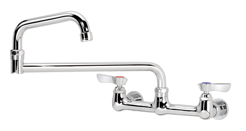 Krowne 12-818L 8" Centers 18" Jointed Spout Splash-Mounted Silver Series Faucet