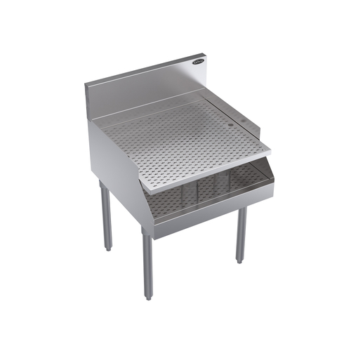 Krowne KR24-RG24 24" W x 36.5" H Stainless Steel Royal Series Underbar Recessed Drainboard