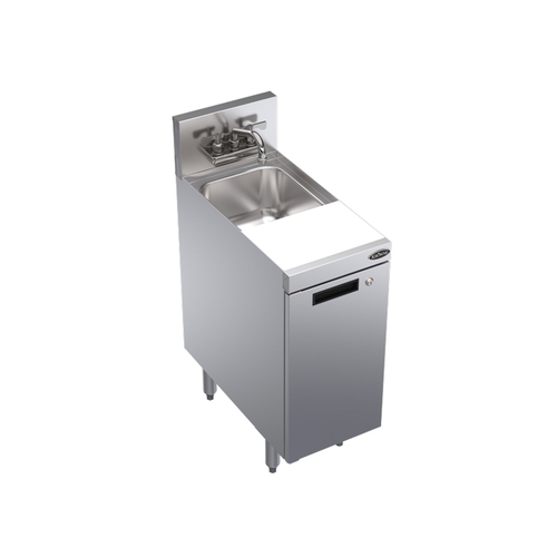 Krowne KR24-MC12-C 12"W x 24"D Royal Series Underbar Speed Station With Cabinet Base & Locking Hinged Door