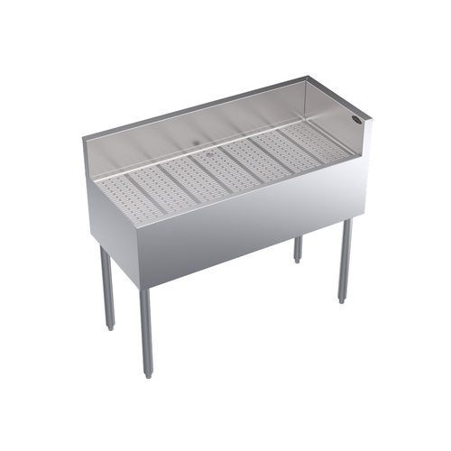 Krowne KR19-C42R 42"W x 19"D x 36-1/2"H Stainless Steel Royal Series Underbar Corner Drainboard