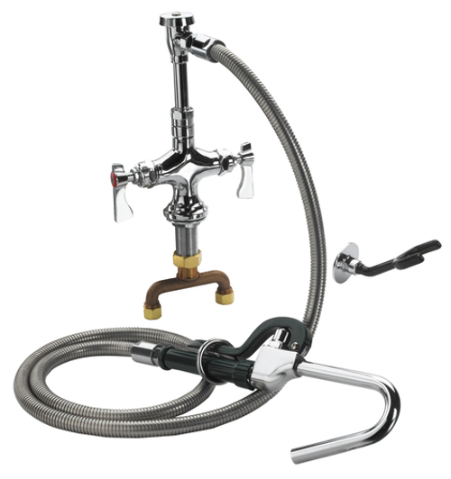 Krowne 20-201L Deck Mount Royal Series Pot Filler Assembly Double Pantry with 72" Stainless Steel Flexible Hose