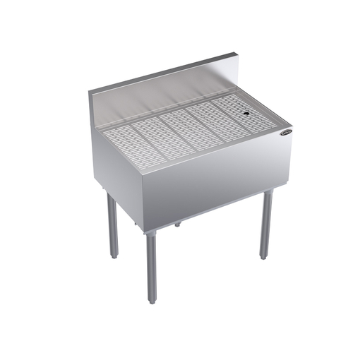 Krowne KR19-GS30 30"W x 19"D Stainless Steel Royal Series Underbar Drainboard