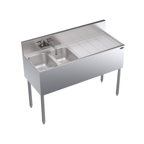 Krowne KR19-42L  48"W x 19"D  Stainless Steel Royal Series Underbar Sink Unit