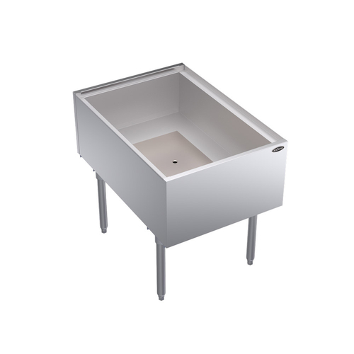 Krowne KRPT-2436 24" x 35" Pass-Thru Stainless Steel Royal Series Underbar Ice Bin/Cocktail Station