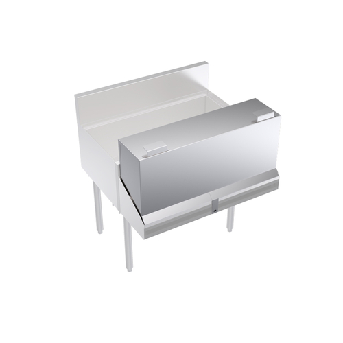 Krowne KR-DC34 34"W Stainless Steel Locking Cover For Double Speedrail