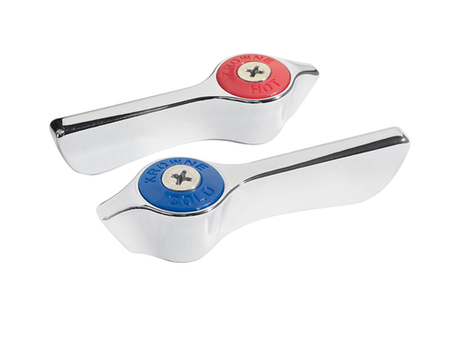 Krowne 21-305 Silver Series Faucet Handle Repait Kit with 2 Screws 2 Handles And Hot & Cold Indicators