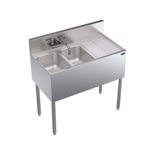 Krowne KR19-32L  36"W x 19"D Stainless Steel Royal Series Underbar Sink Unit