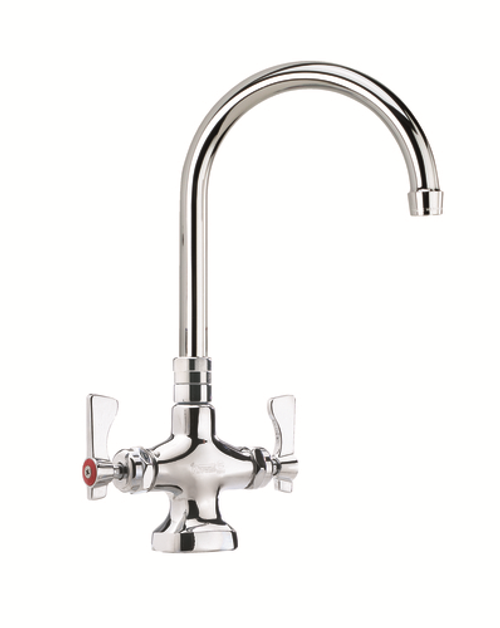 Krowne 16-301L Deck Mount Royal Series Double Pantry Faucet with Gooseneck Spout