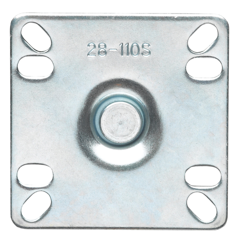 Krowne 28-110S 2" Dia. 3 1/2" x 3 1/2" Plate Swivel With Brake Grease Resistant Low Profile Plate Caster (Set Of 4)