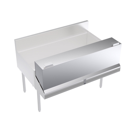 Krowne KR-DC48 48"W Stainless Steel Locking Cover For Double Speedrail