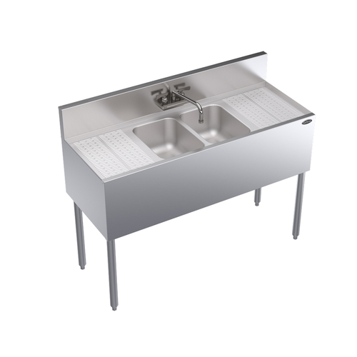 Krowne KR19-42C 48"W x 19"D  Stainless Steel Royal Series Underbar Sink Unit