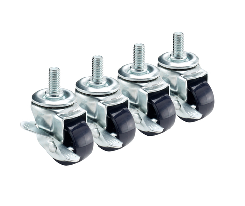 Krowne 28-139S 2" Dia. Swivel With Break Grease Resistant 1/2"-13 x 1" Low Profile Threaded Stem Caster (Set Of 4)