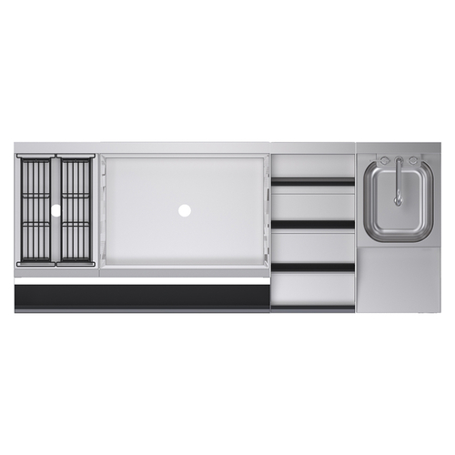 Krowne KR24-W60E-10 60" x 24" Royal Series Underbar Ice Bin/Cocktail Station With Blender & Liquor Stations