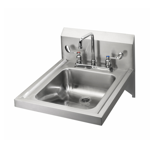 Krowne HS-53 14"W X 16 Front-To-Back X 5" Center And 6" Double Bend Spout Hand Sink Wall Mounted