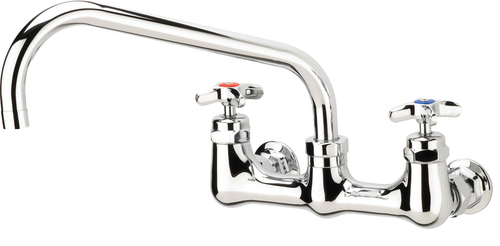 Krowne 18-814L Splash Mounted Royal Series Full Flow Faucet with 8" Centers 14" Spout