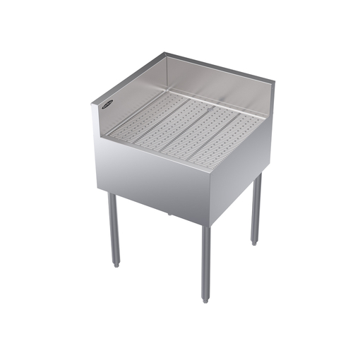 Krowne KR24-C24L 24"W x 24"D x 36-1/2"H Stainless Steel Royal Series Underbar Corner Drainboard