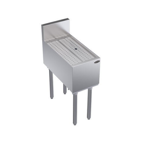 Krowne KR24-GS12 12"W x 24"D Stainless Steel Royal Series Underbar Drainboard