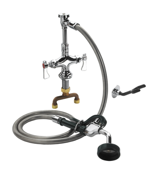 Krowne 19-201L Deck Mount Royal Series Utility Spray Assembly with Double Pantry 72" Stainless Steel Flexible Hose