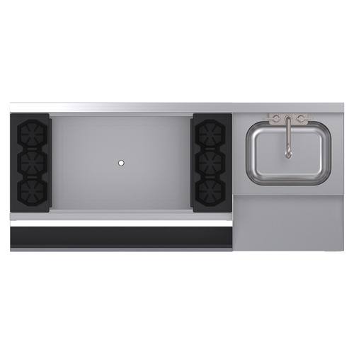 Krowne KR24-W54L-10 54" x 24" With Blender Station Royal Series Underbar Ice Bin/Cocktail Station