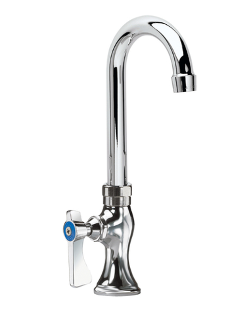Krowne 16-116L Deck Mount Silver Series Single Pantry Faucet with 6" Gooseneck