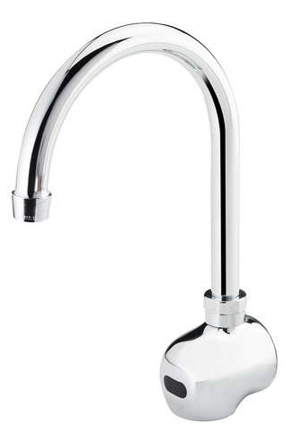 Krowne 16-191 Single Splash-Mounter Royal Series Electronic Faucet with 6" Gooseneck Spout