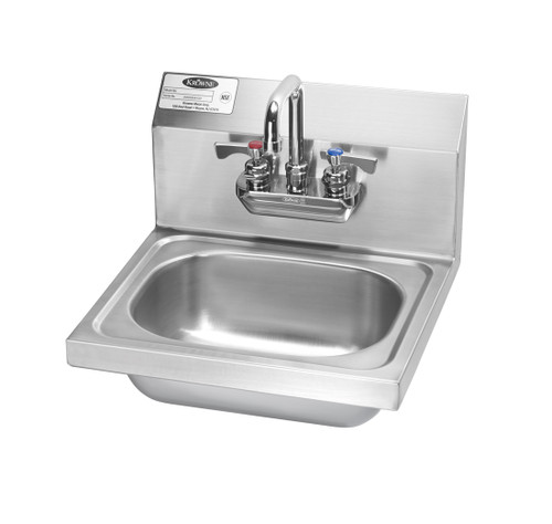 Krowne HS-22 15 - 3/4" x 15 - 1/4" Wall Mounted Hand Sink