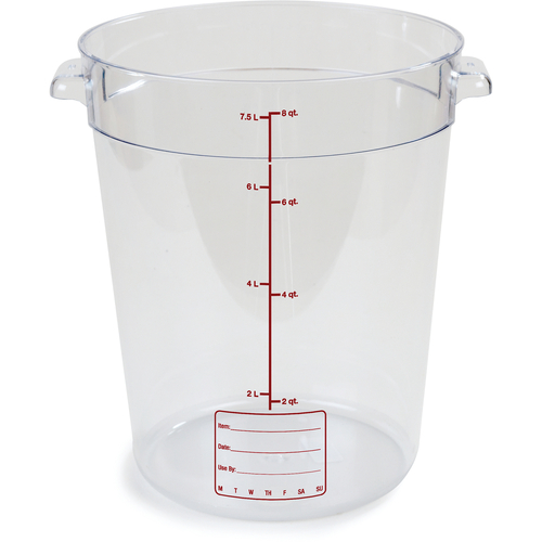 Carlisle 1076607 8 Qt. Clear Round StorPlus Container