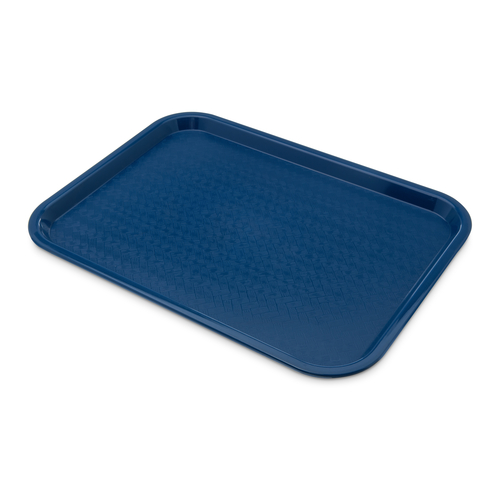 Carlisle CT1216-8114 16 5/16" W x 12" D x 11/16" H Polypropylene Blue Plastic Café Tray (4 Pack Per Case)