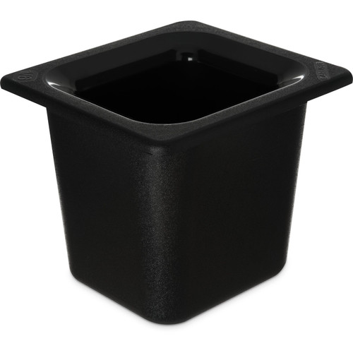 Carlisle CM110403 1/6 Size 6" Deep Black Impact-Resistant Coldmaster Food Pan