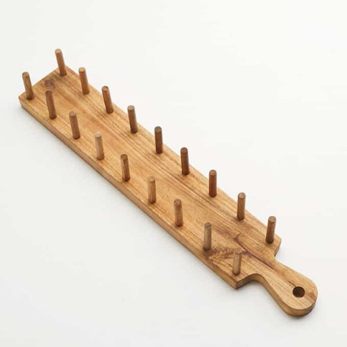 American Metalcraft THW8 16.13" x 2.75" x 2.38" Acacia Wood 8 Compartment Taco Holder